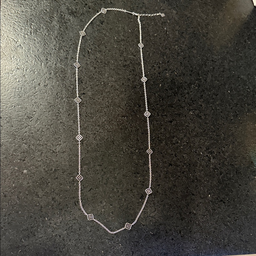 Kendra Scott Long Silver Necklace